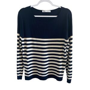 Zara Lightweight Top | Navy/Cream |  M - Bangladesh